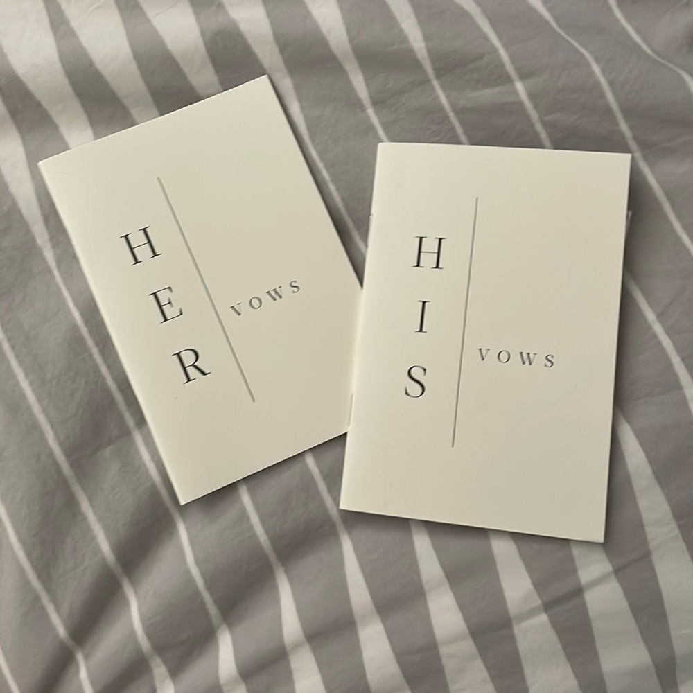 NEW, set of his & her vow books!